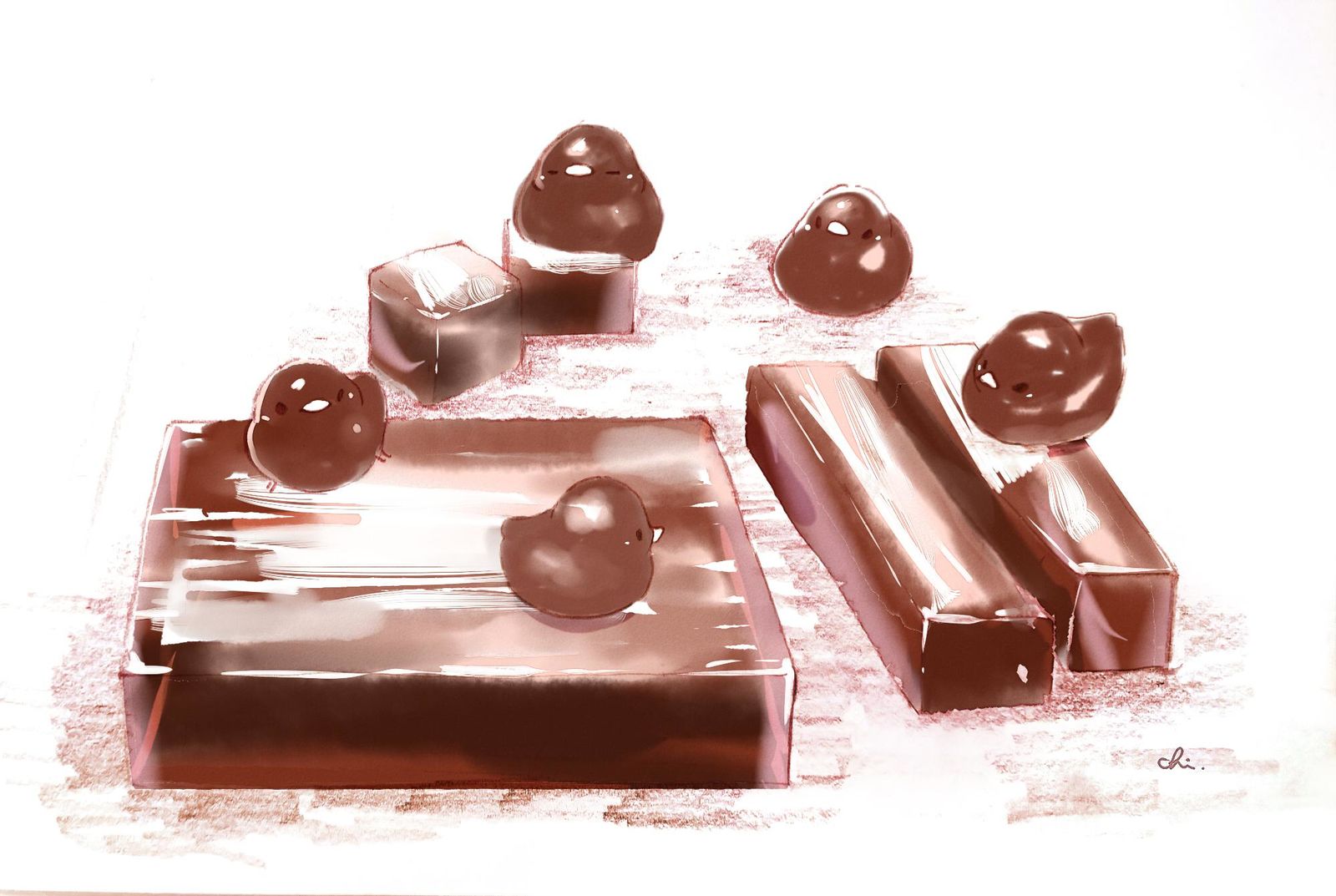 巧克力凉粉-原创すいーとり