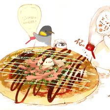 日式什锦煎饼插画图片壁纸