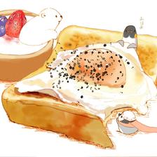 早饭套餐插画图片壁纸