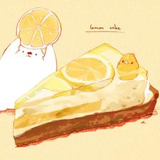 柠檬蛋糕插画图片壁纸