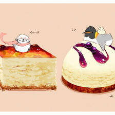 奶酪蛋糕套餐插画图片壁纸