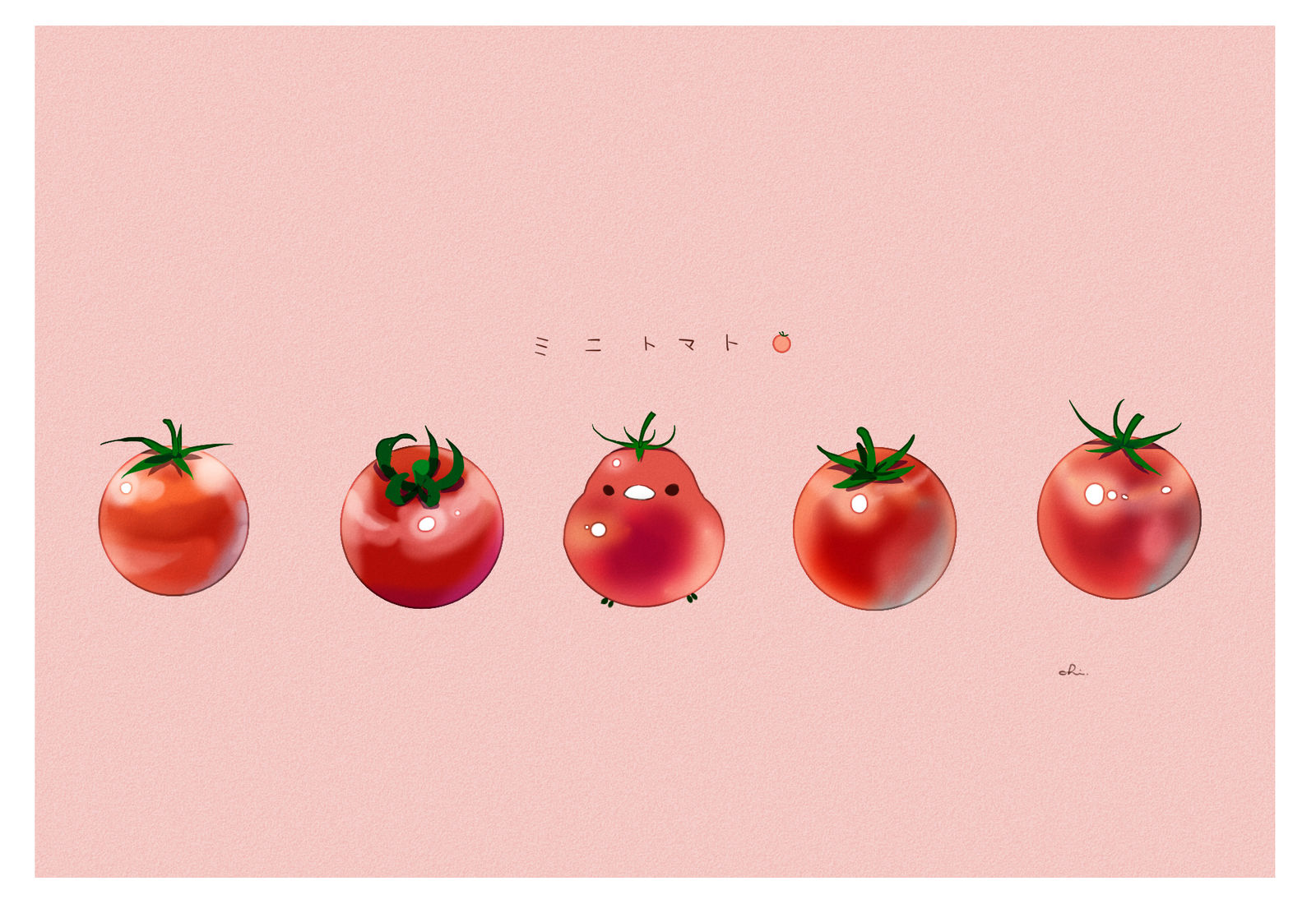 小番茄插画图片壁纸