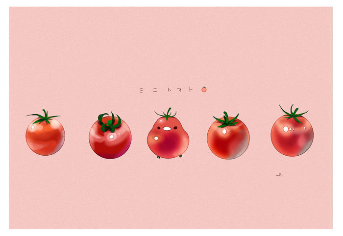 小番茄插画图片壁纸