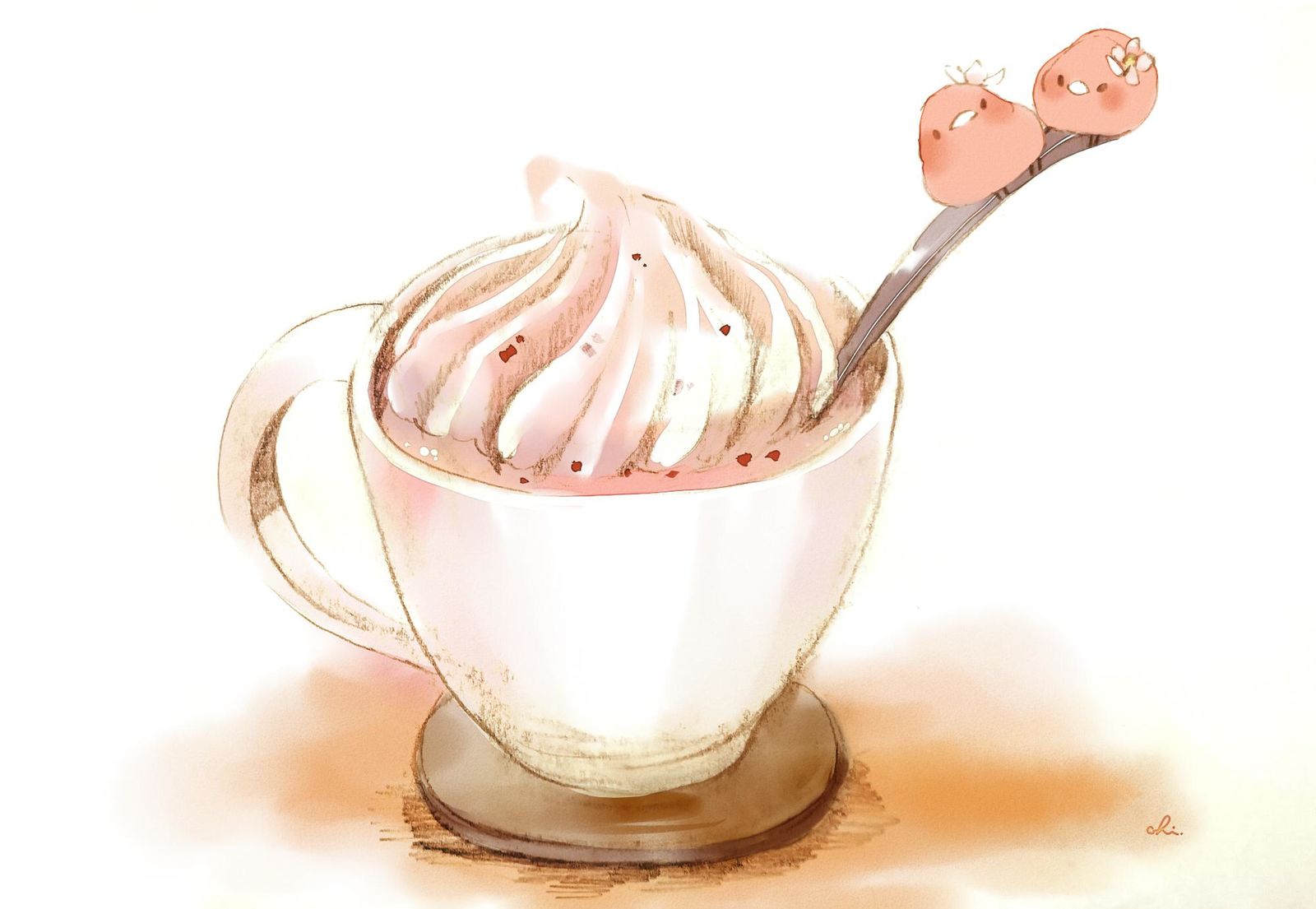 樱花茶插画图片壁纸