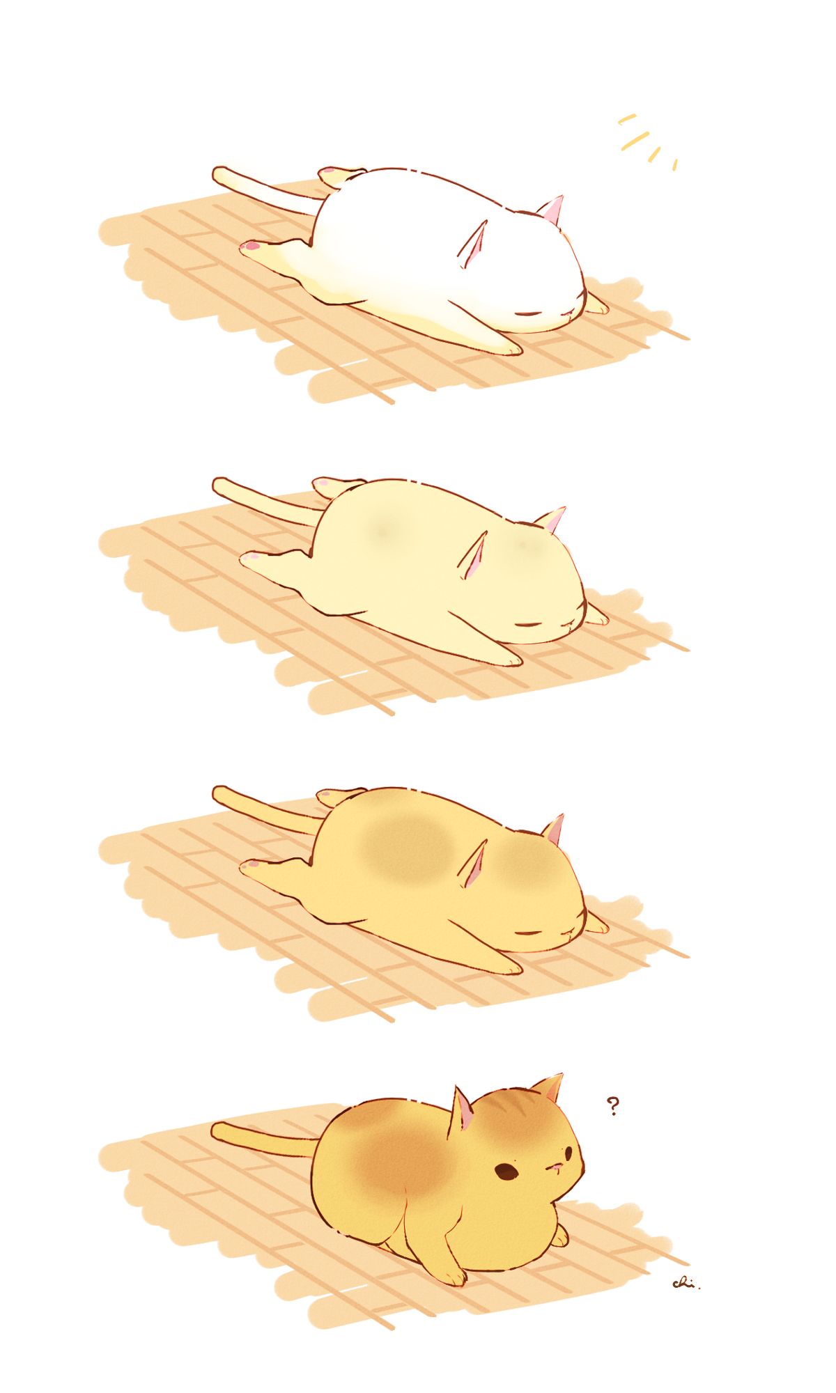 金黄色的猫-原创这是什么 好可爱啊