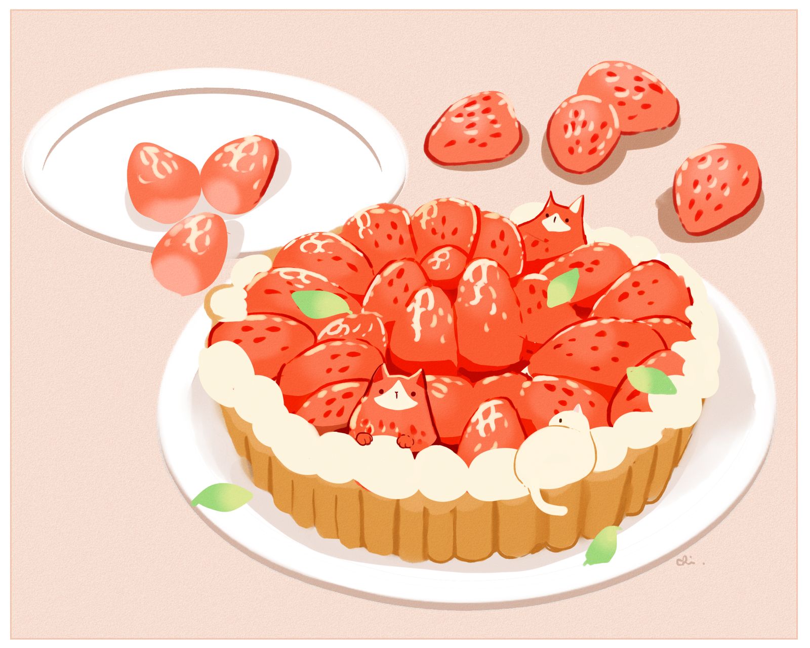 草莓猫-原创美味的食物
