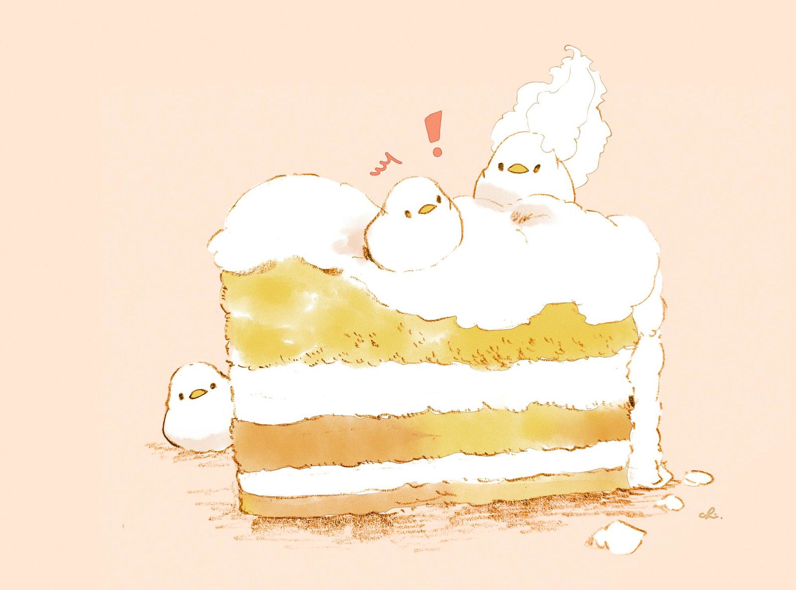 奶油蛋糕插画图片壁纸