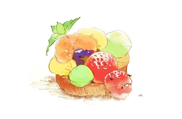 水果挞插画图片壁纸