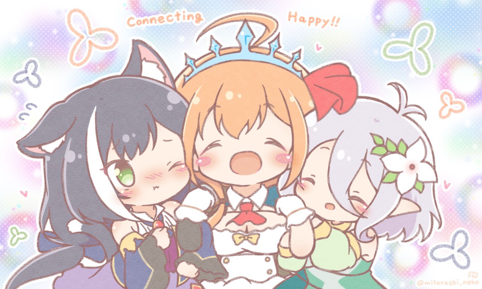 Connecting Happy!!插画图片壁纸