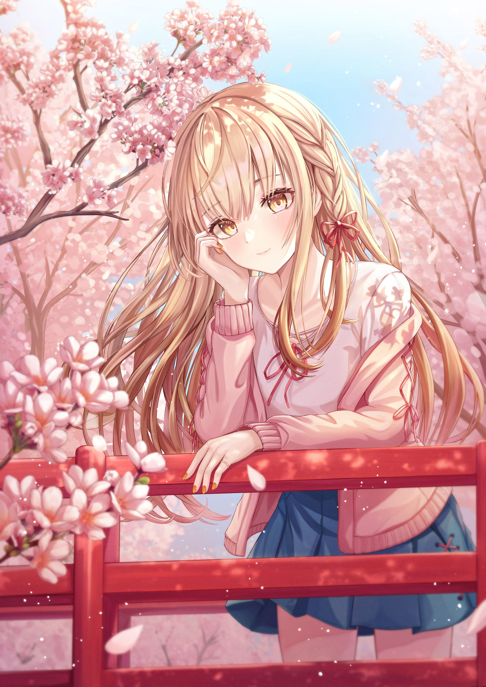桜-女孩子樱花树