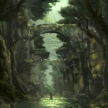 ruins_forest插画图片壁纸