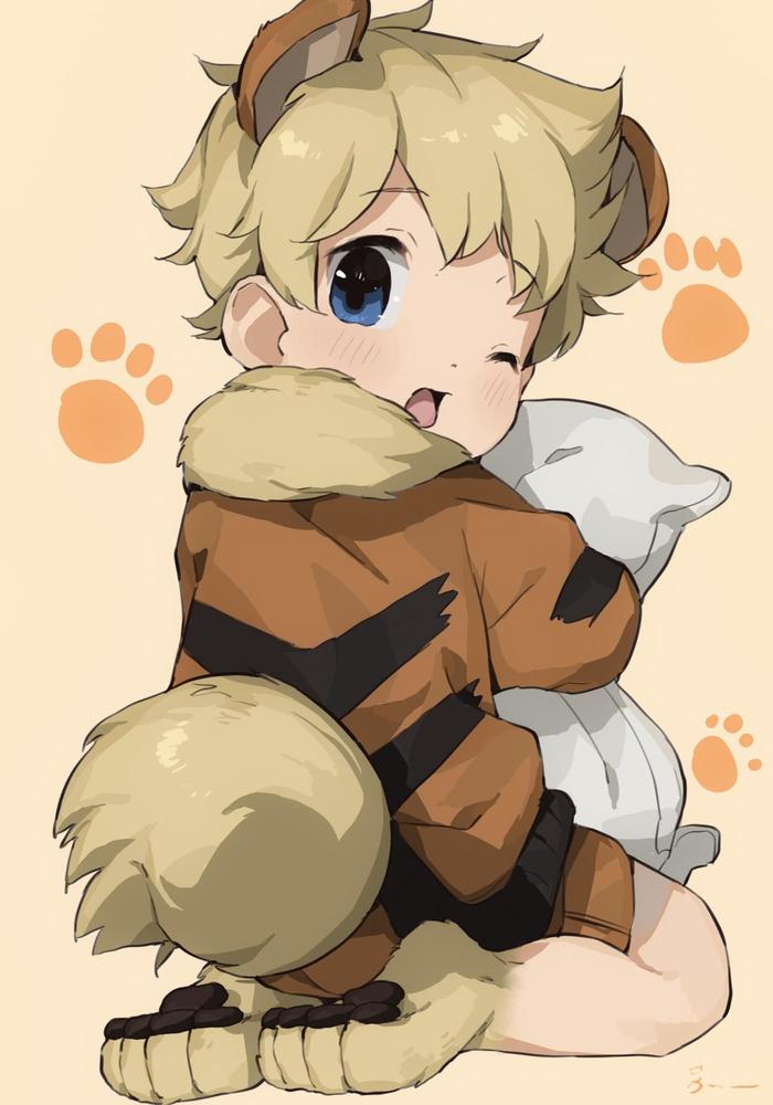 Floofy Growlithe!插画图片壁纸