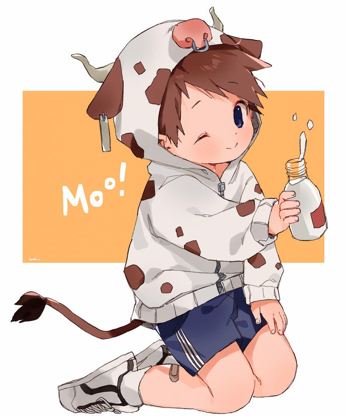 Cow boy Ollie :>插画图片壁纸