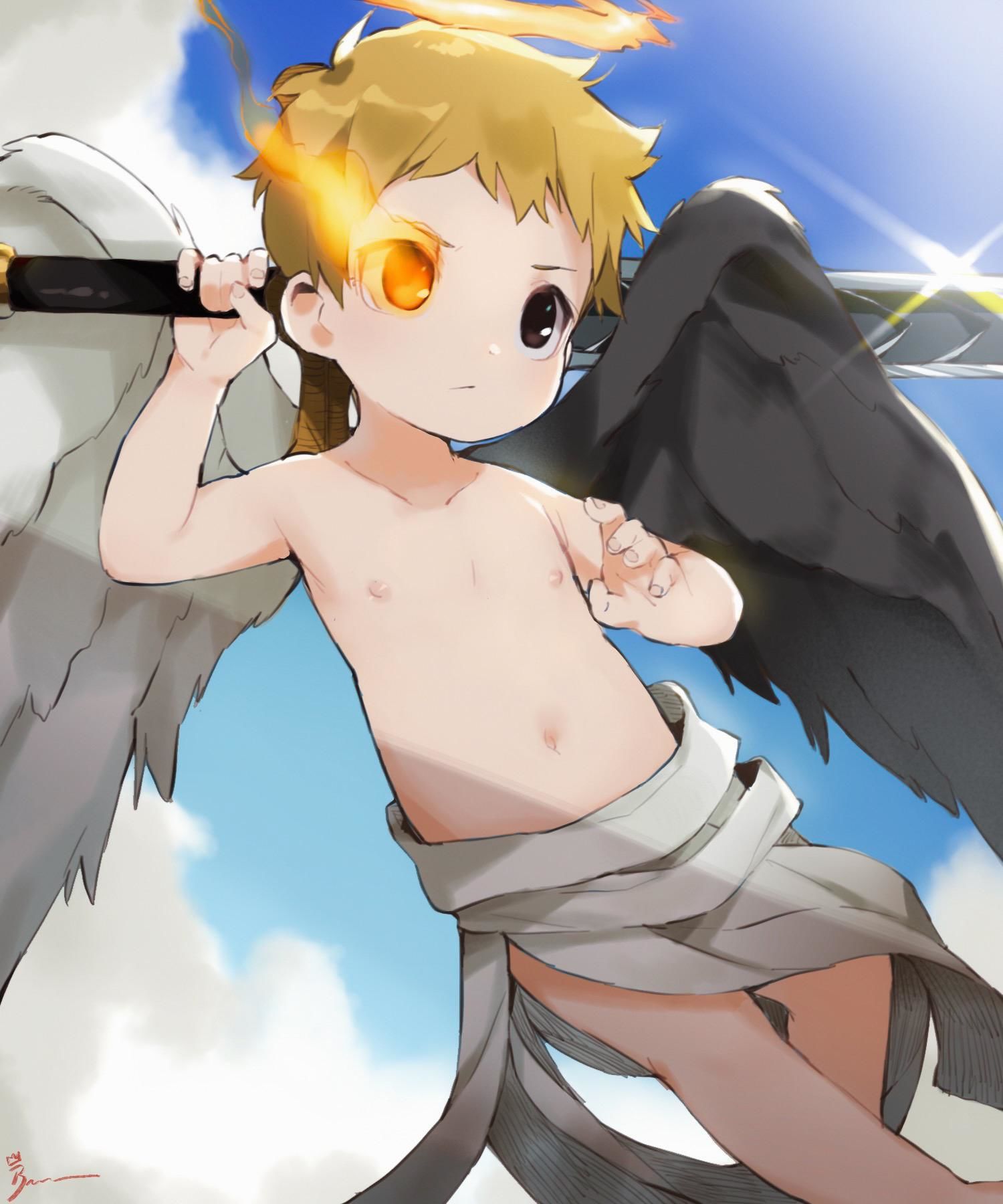 Warrior angel!插画图片壁纸