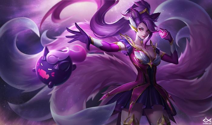 Star Guardian Ahri插画图片壁纸