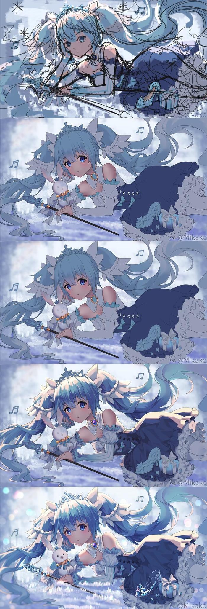 雪初音插画图片壁纸