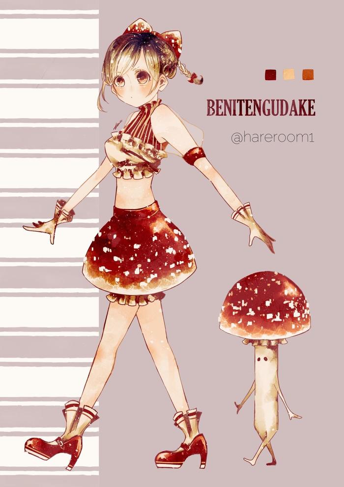 蘑菇裙插画图片壁纸