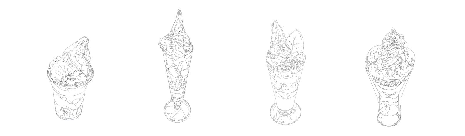 抹茶冰淇淋插画图片壁纸