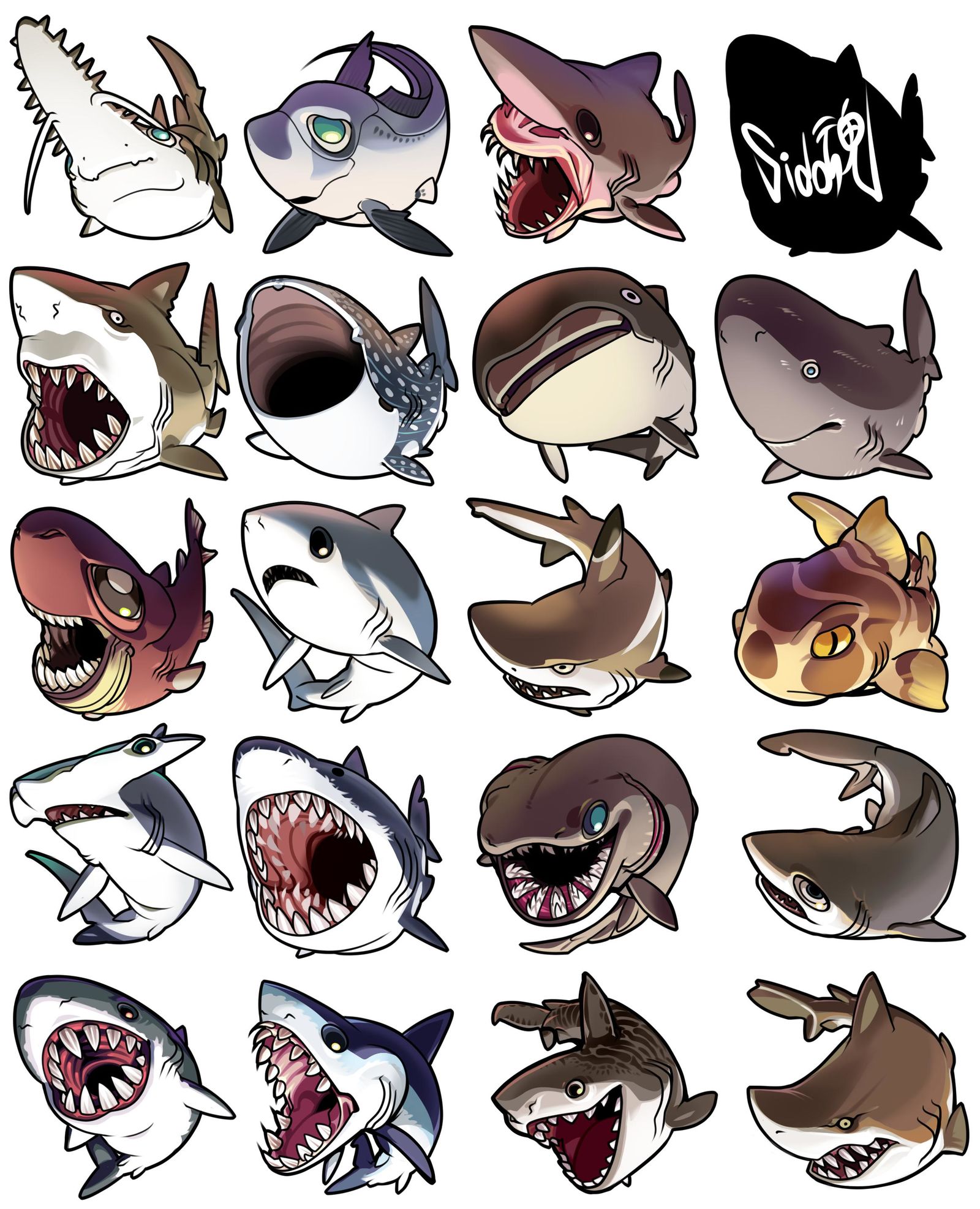 サメ插画图片壁纸