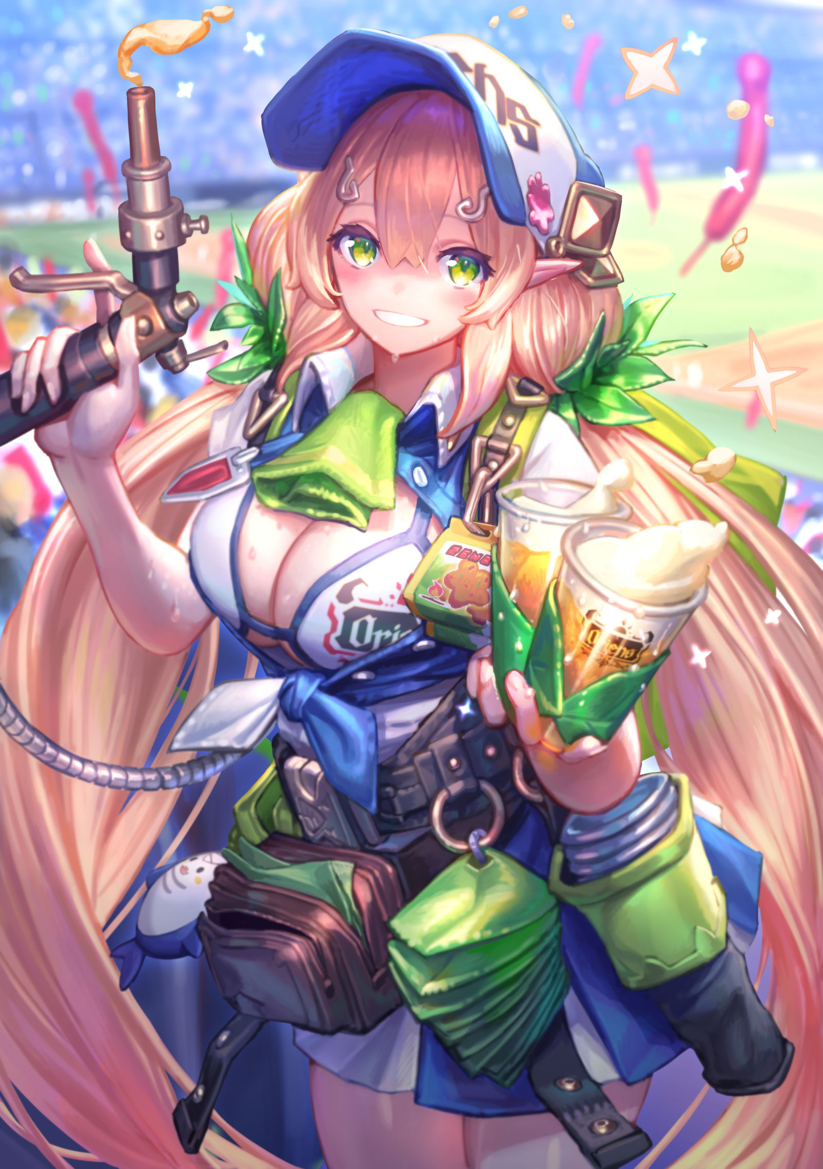 「Elven beer girl」Ver1.2插画图片壁纸