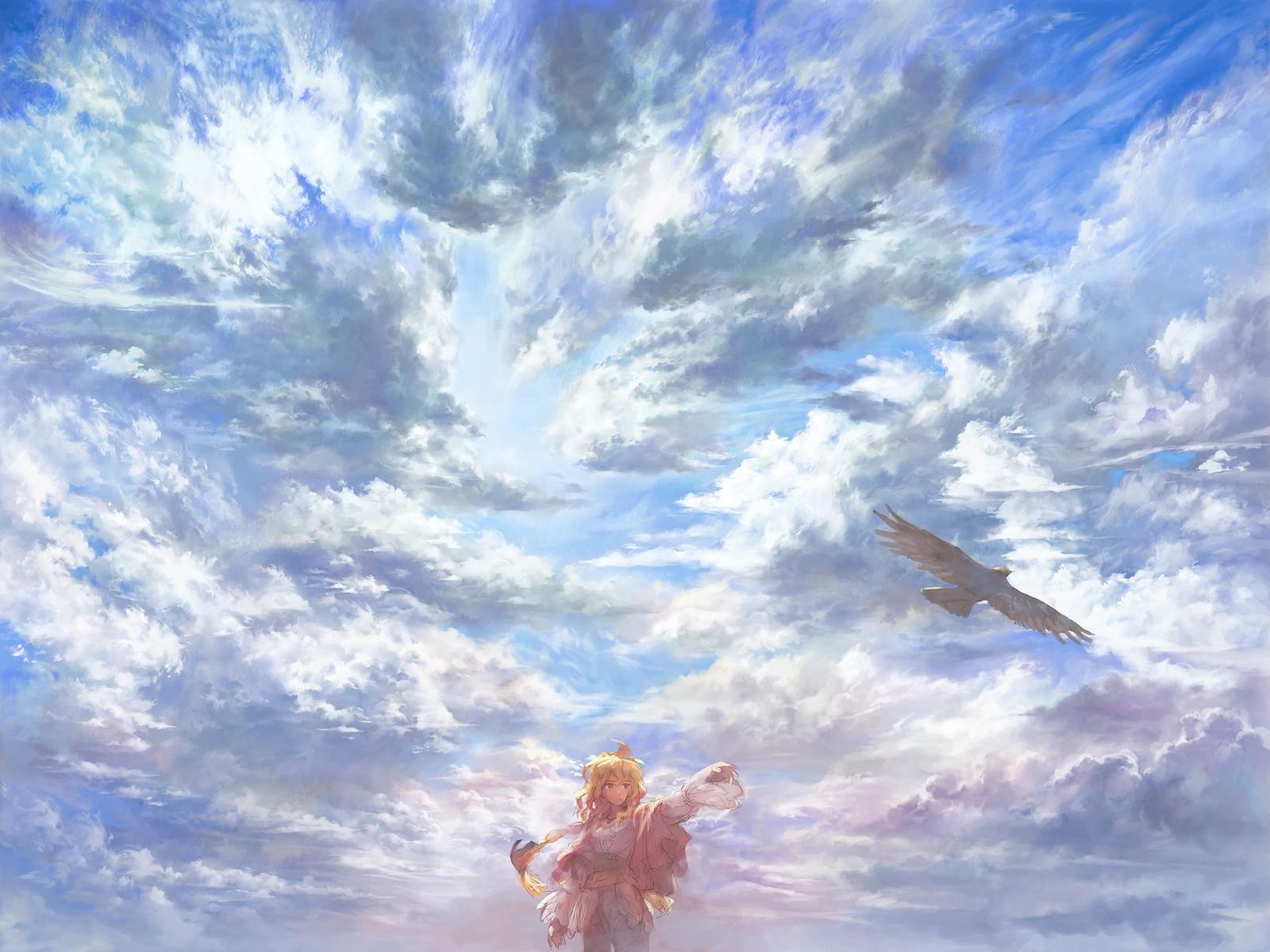 飛翔-动漫天空云彩