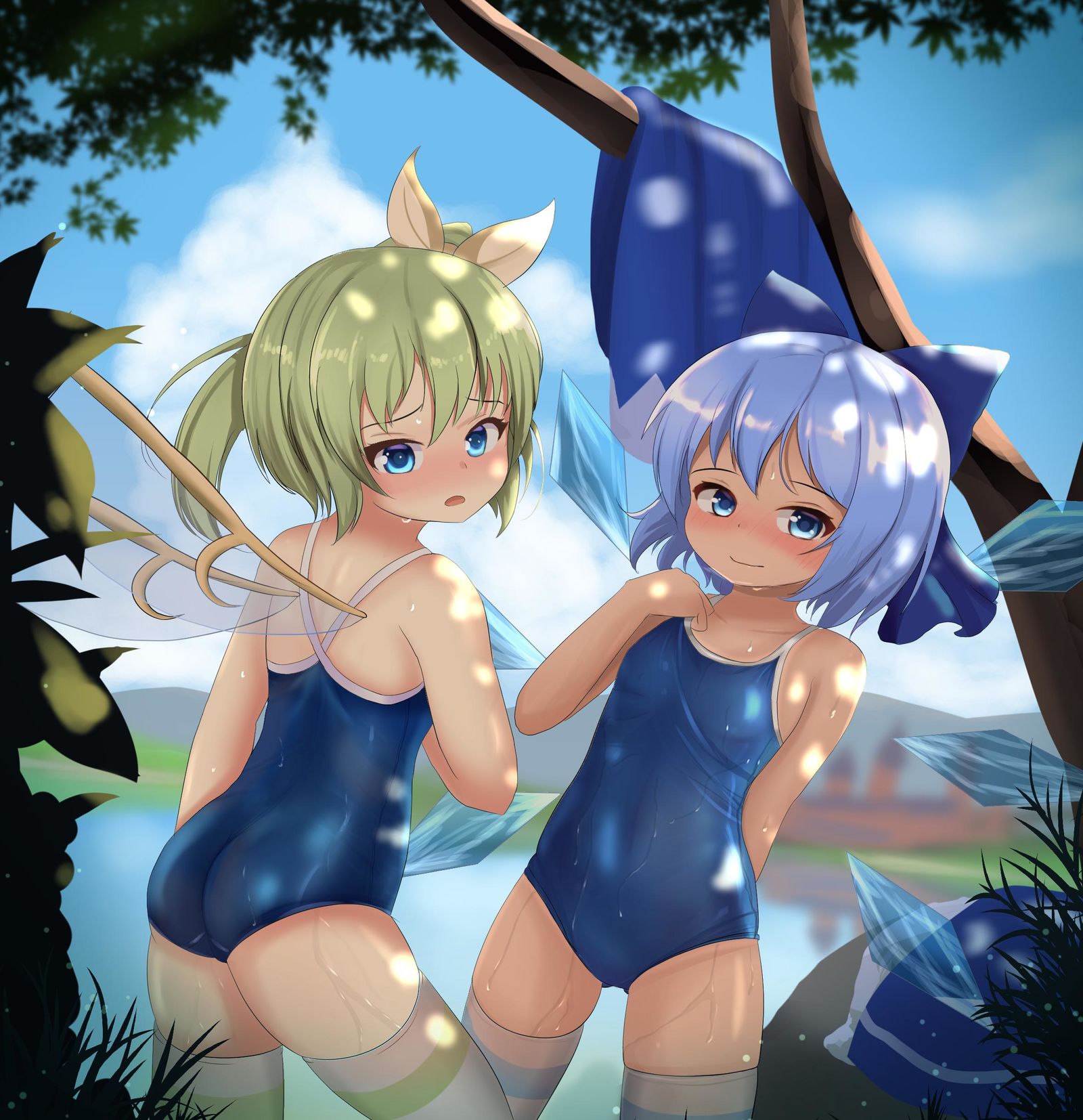 Touhou- Cirno & Daiyousei插画图片壁纸