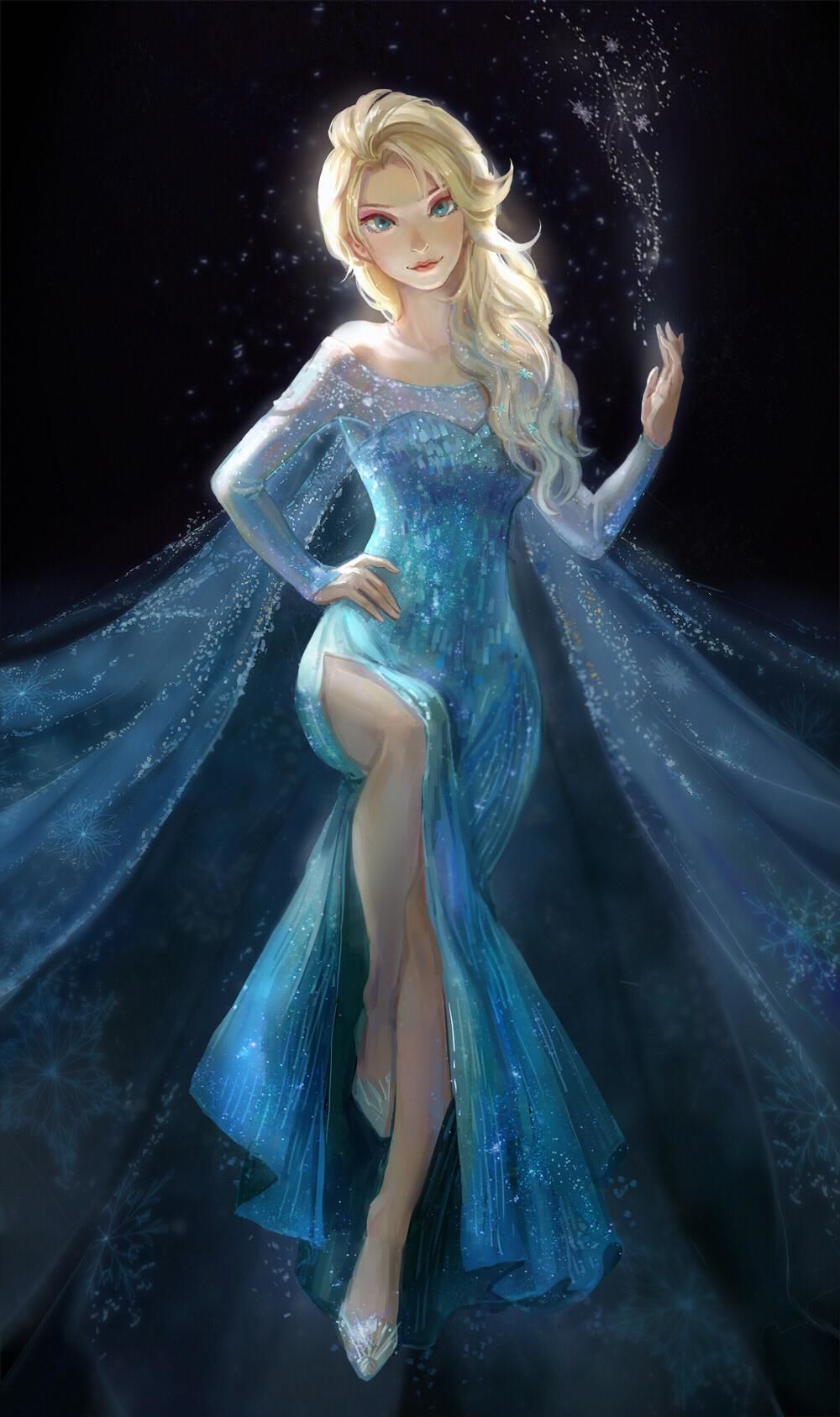 Queen Elsa插画图片壁纸