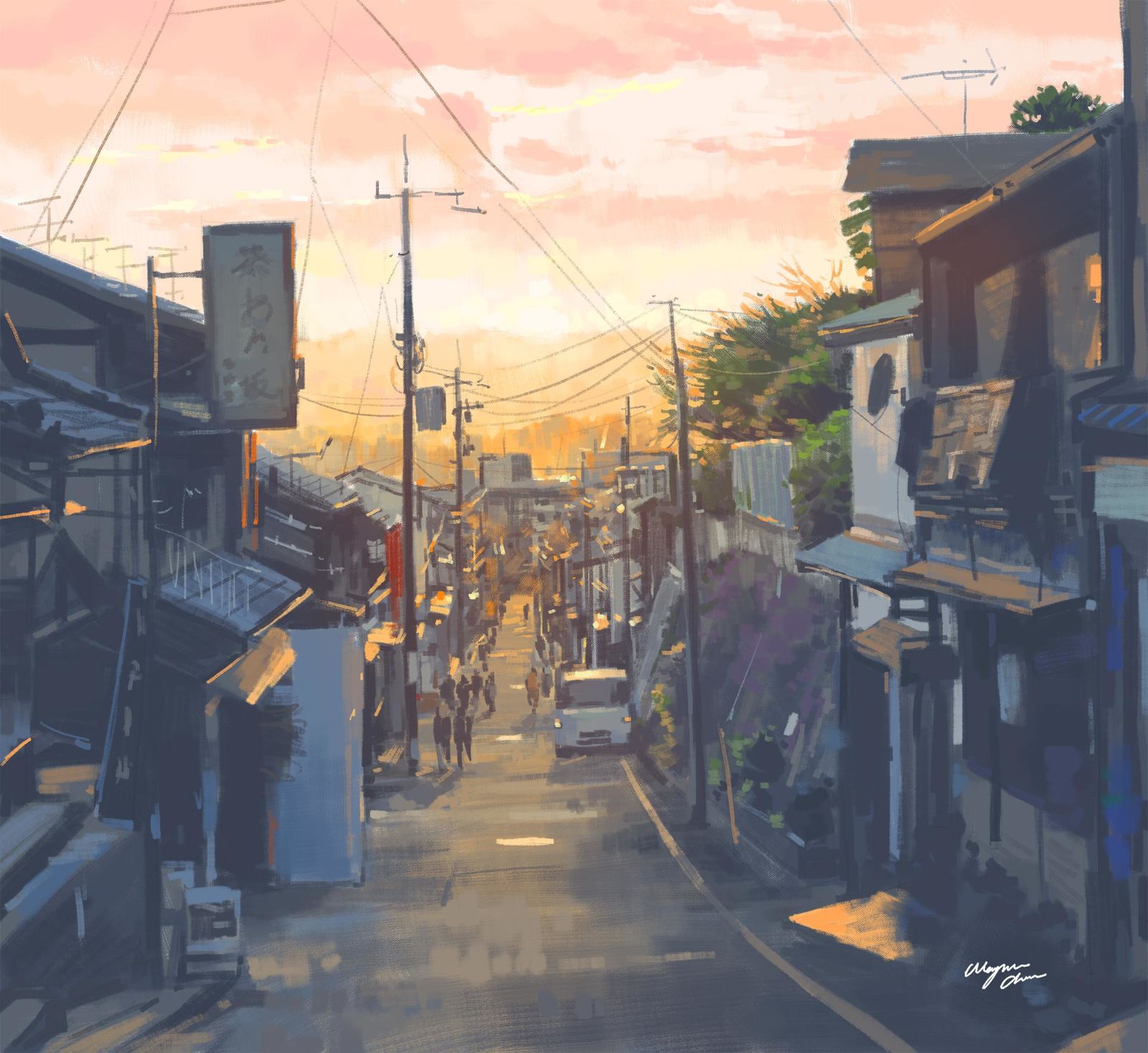 京都插画图片壁纸
