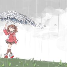 即席雨具插画图片壁纸