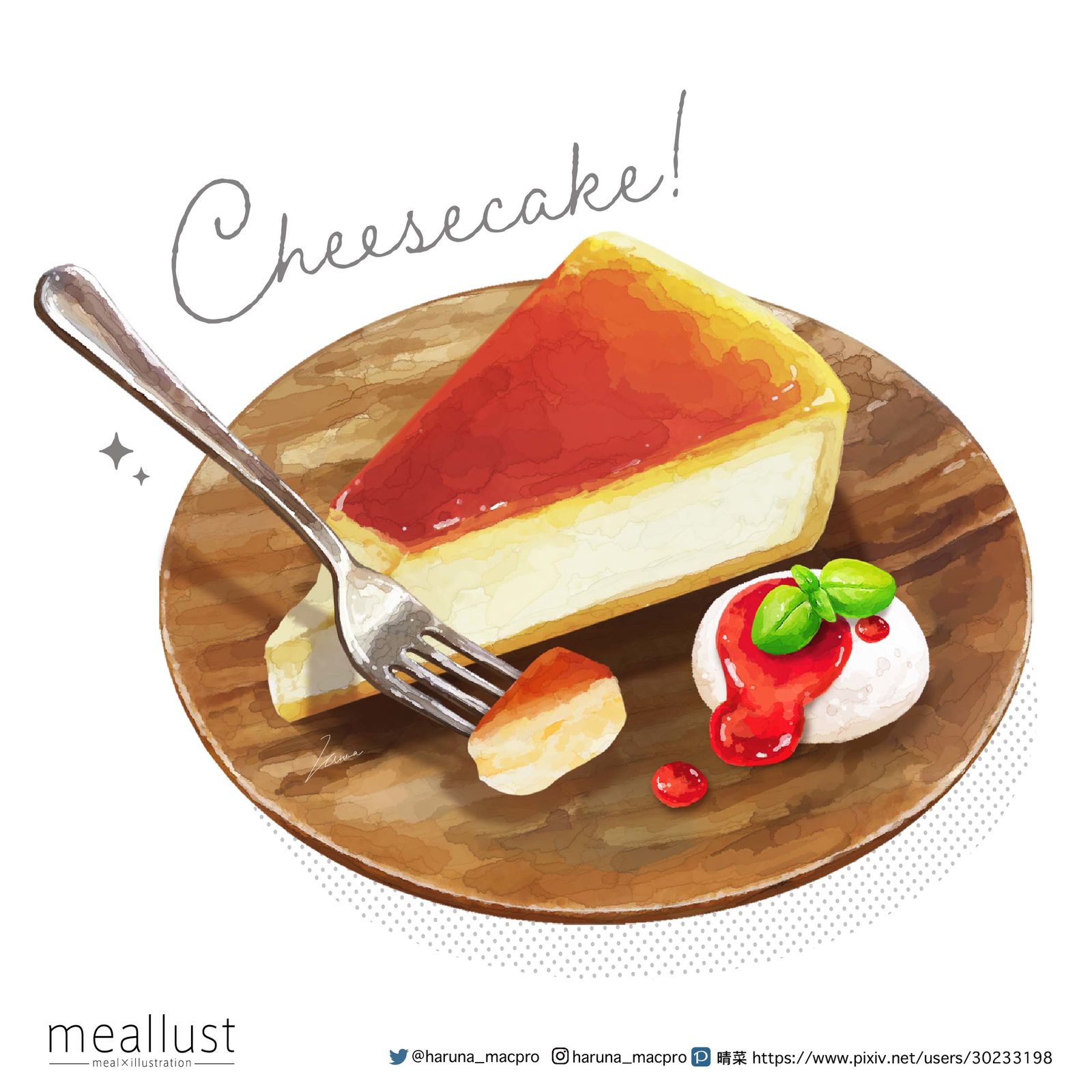 cheesecake插画图片壁纸