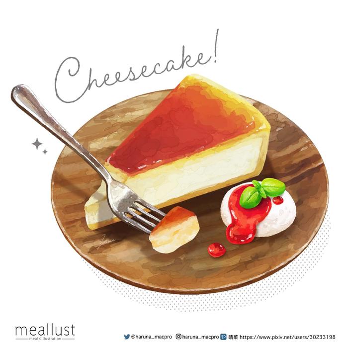 cheesecake插画图片壁纸