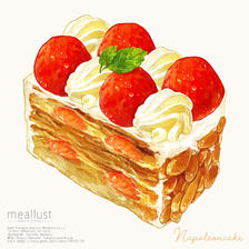 Napoleon cake插画图片壁纸