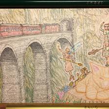 妖精们目送着穿过兰多巴萨桥的雷蒂什铁路头像同人高清图