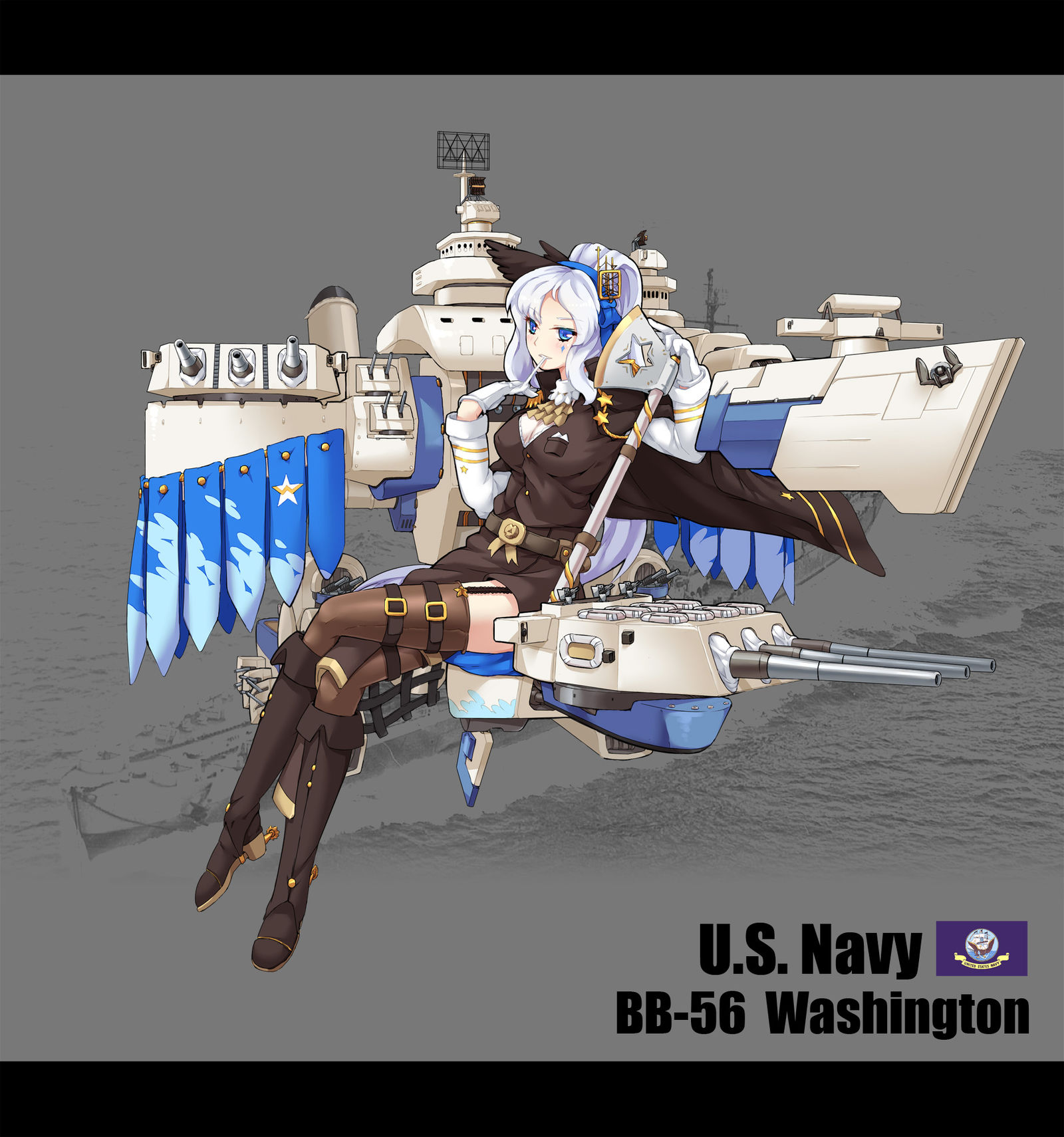 USS Washington插画图片壁纸