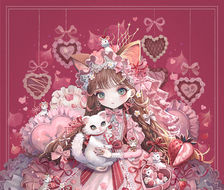 Valentine cat-原创情人节