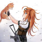 Kalina with a cat