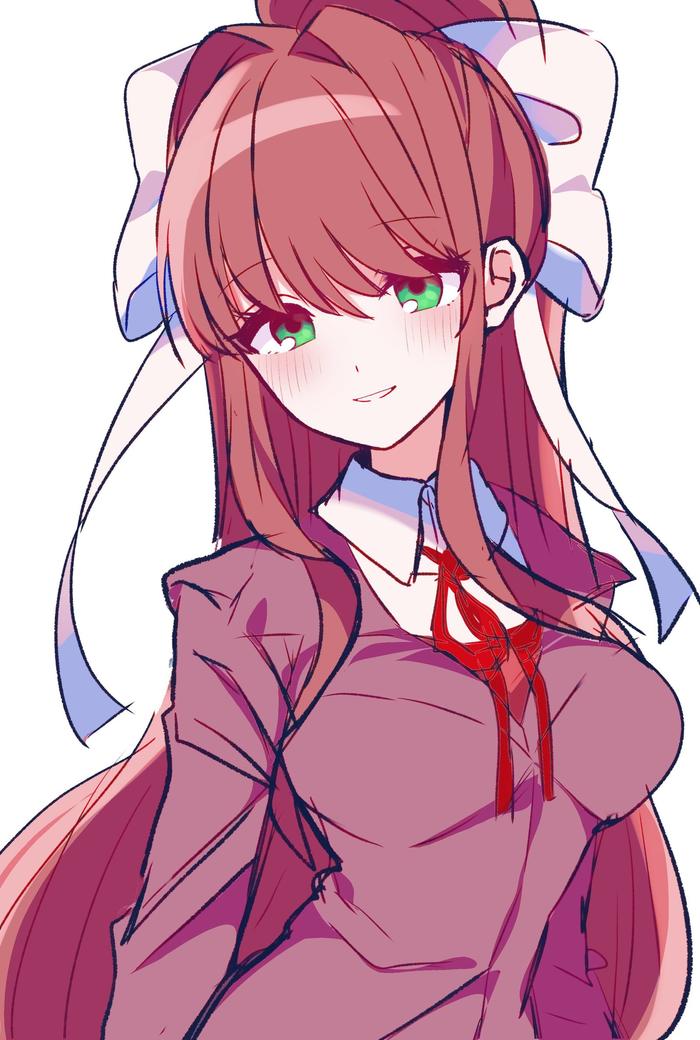 Monika插画图片壁纸