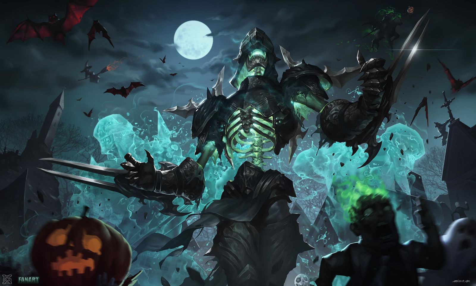 【Fanart】Halloween Undead ——Zed插画图片壁纸