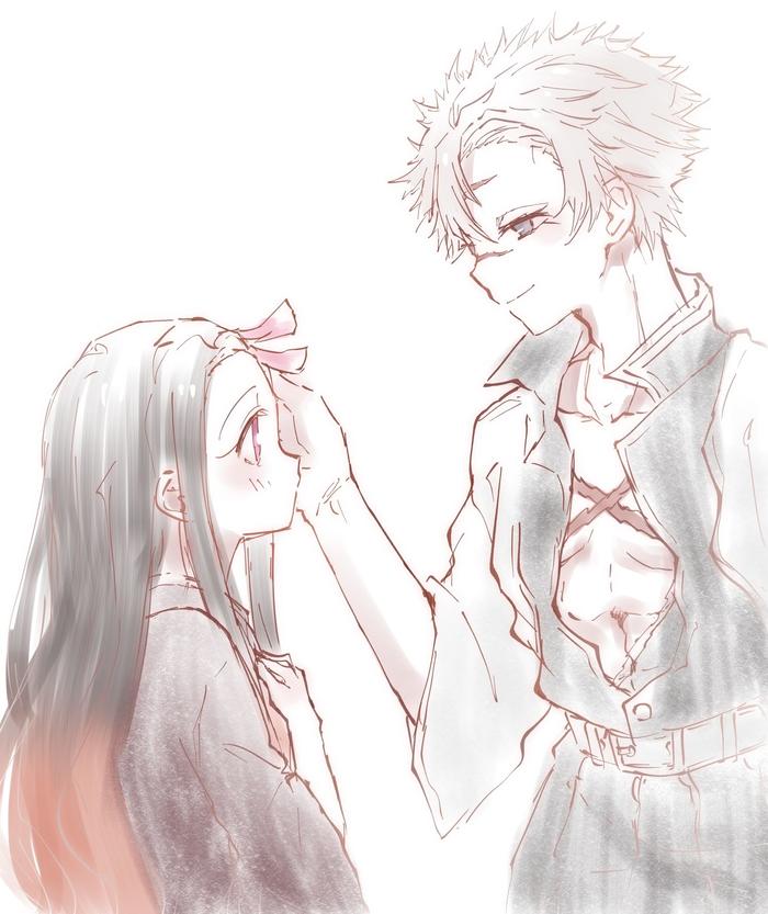 Nezuko & Sanemi插画图片壁纸