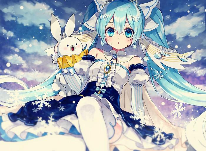 雪初音2019插画图片壁纸