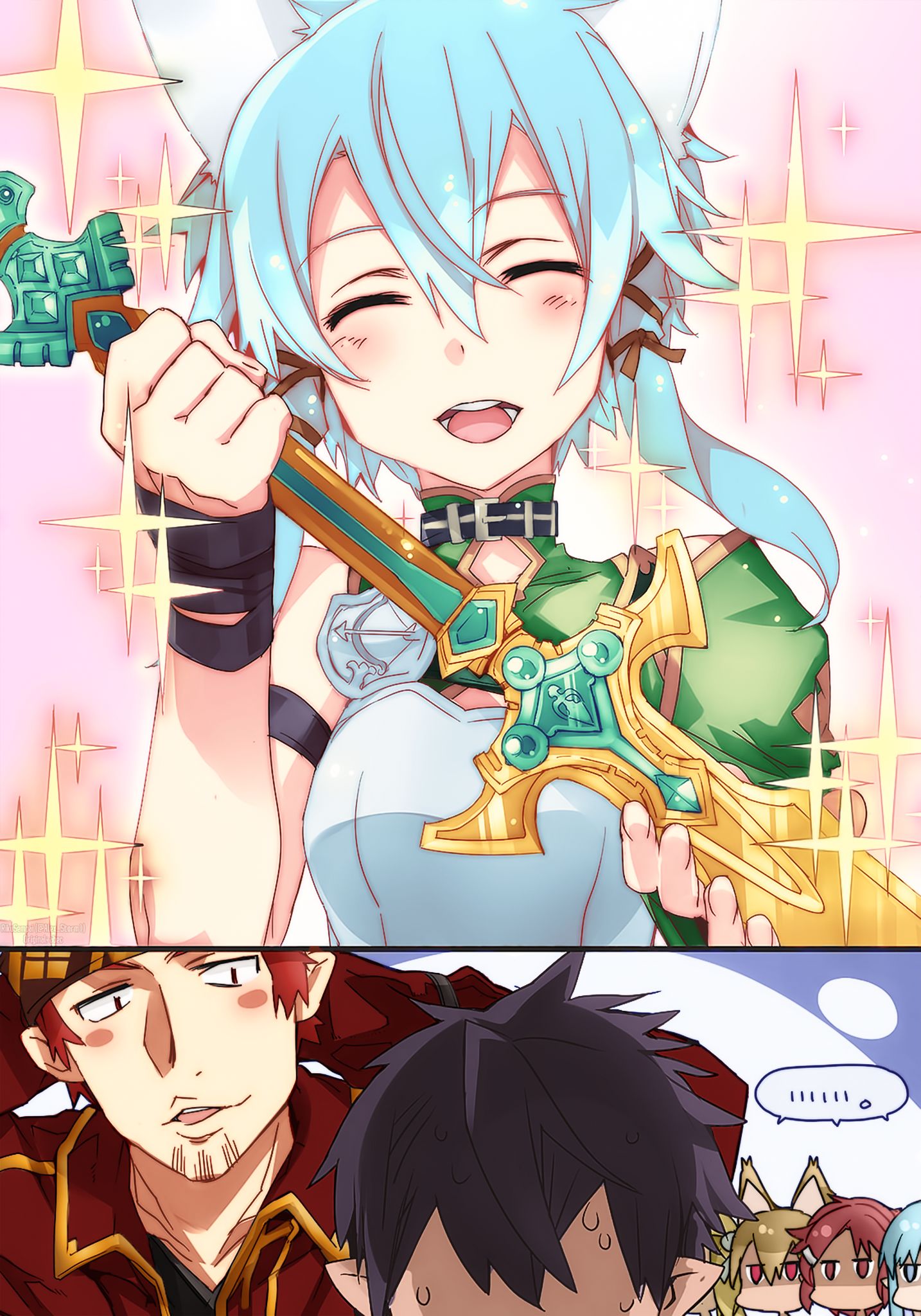 Sinon's smile-试着上色了桐人