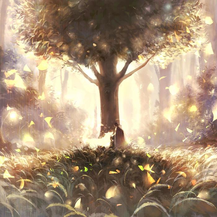 Together by the Spirit Tree插画图片壁纸