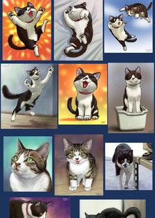 猫三昧插画图片壁纸