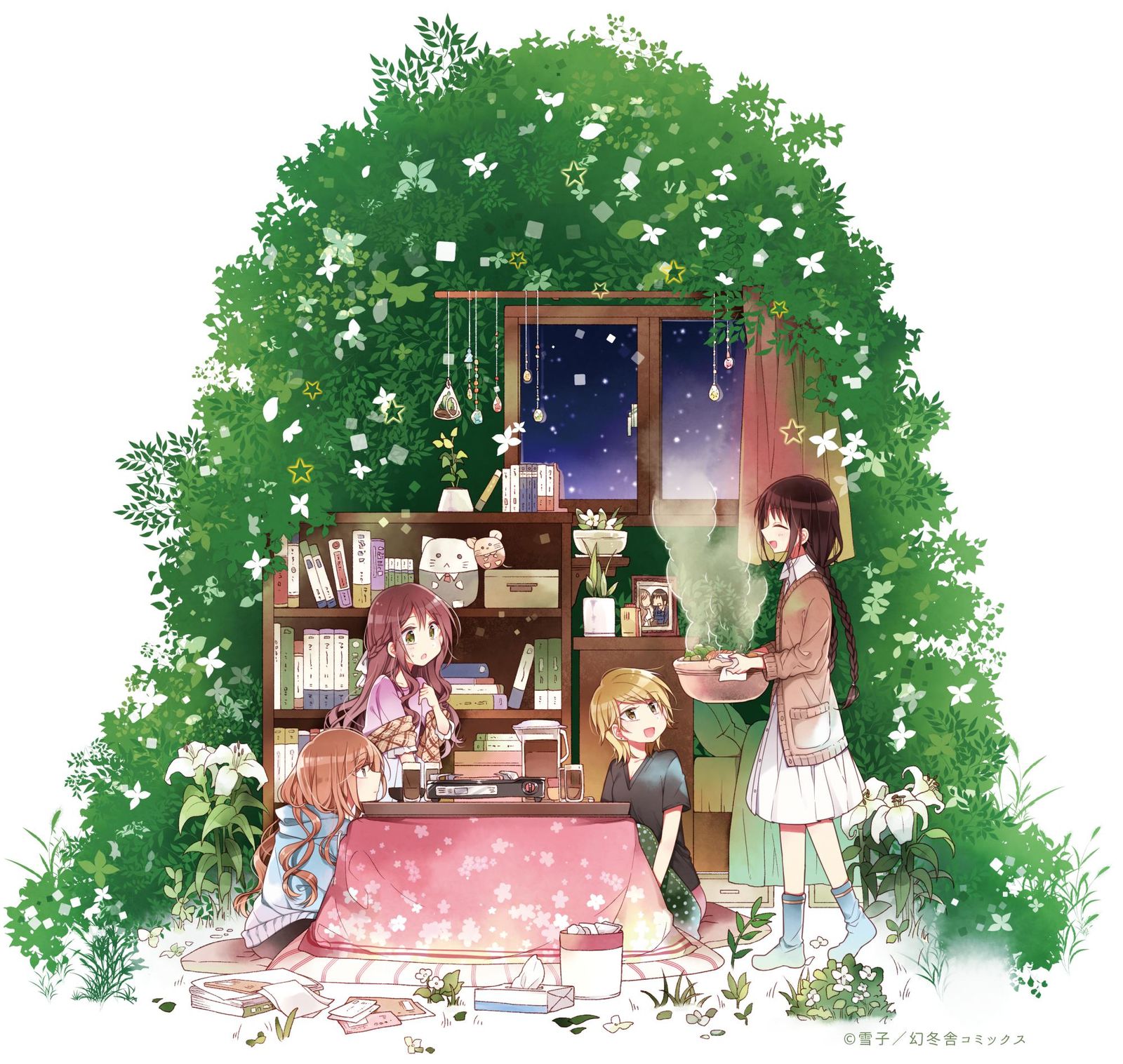 lily tree插画图片壁纸