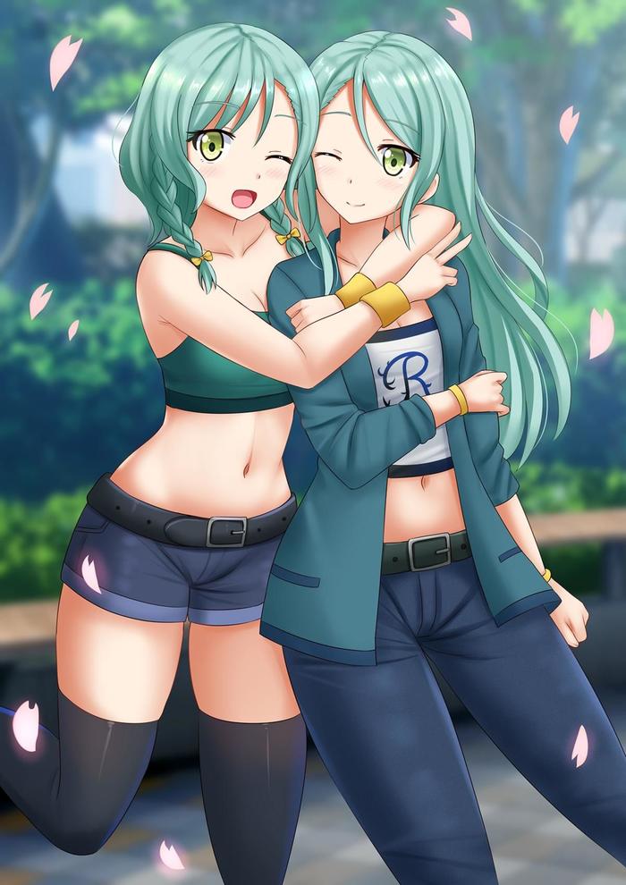 Hina x Sayo插画图片壁纸