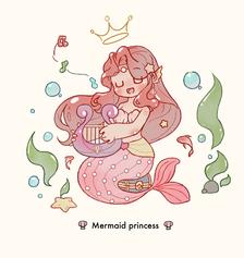海洋公主插画图片壁纸