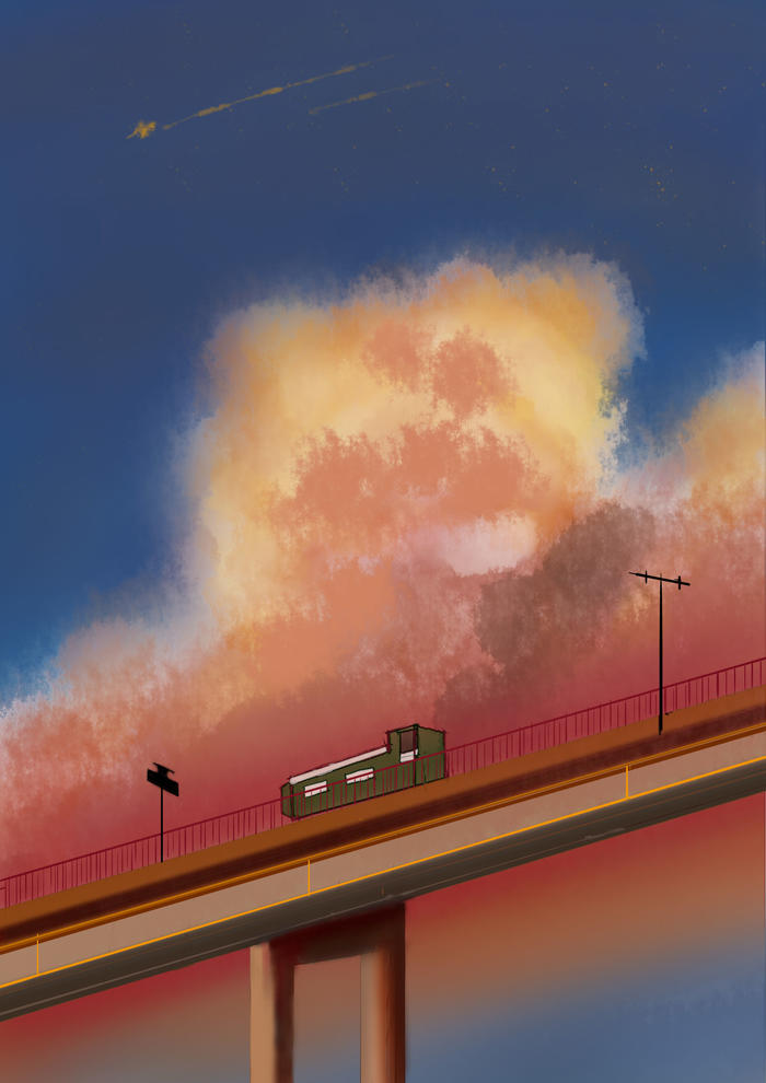 天空之桥插画图片壁纸