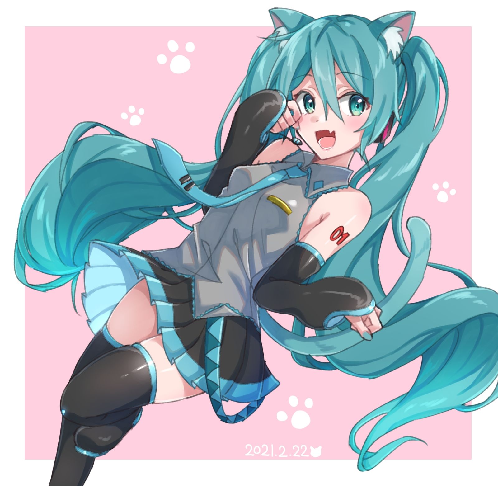 猫初音插画图片壁纸