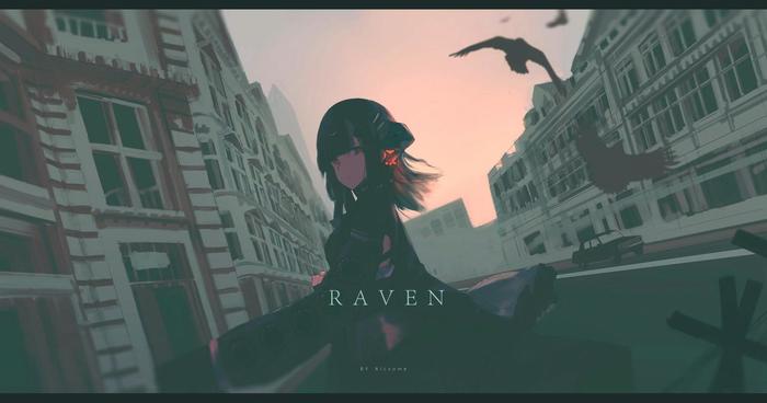 raven插画图片壁纸