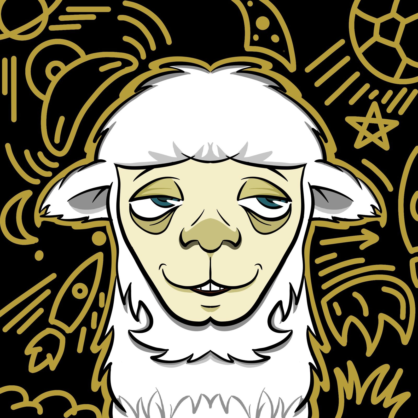 羊驼人物设计插画图片壁纸